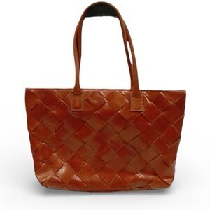 Wilsons Leather Pelle Studio Woven Leather Tote Bag | Brown